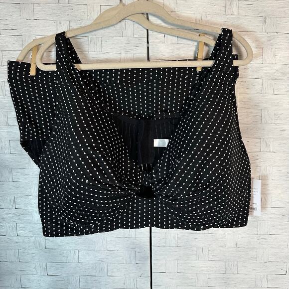 Swim by Cacique women’s two piece Bikini swimsuit black white Romantic plus size - Picture 1 of 16